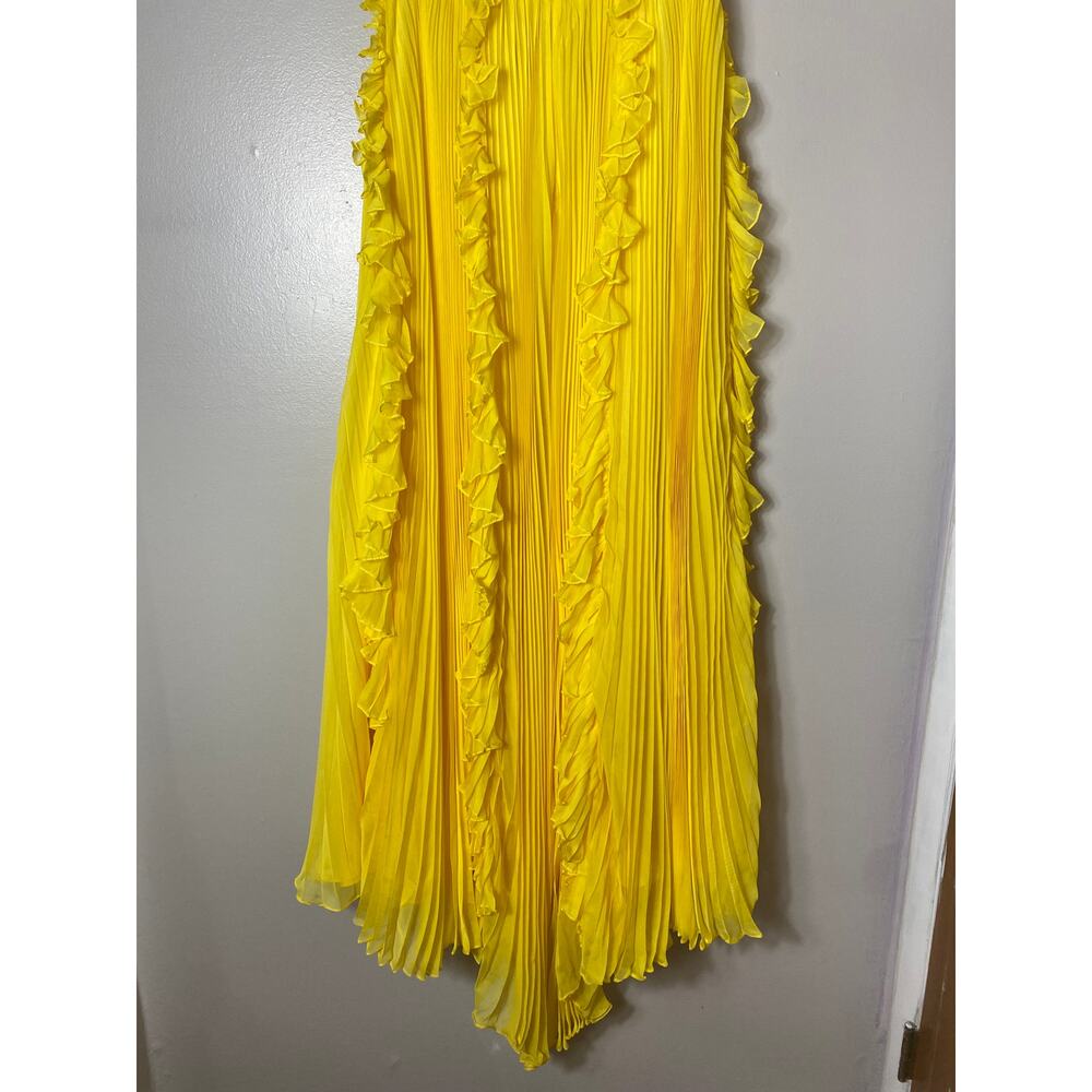 MAC DUGGAL DRESS GOWN YELLOW BRIDESMAID FORMAL EVENING WEDDING GUEST COQUETTE - Picture 11 of 16